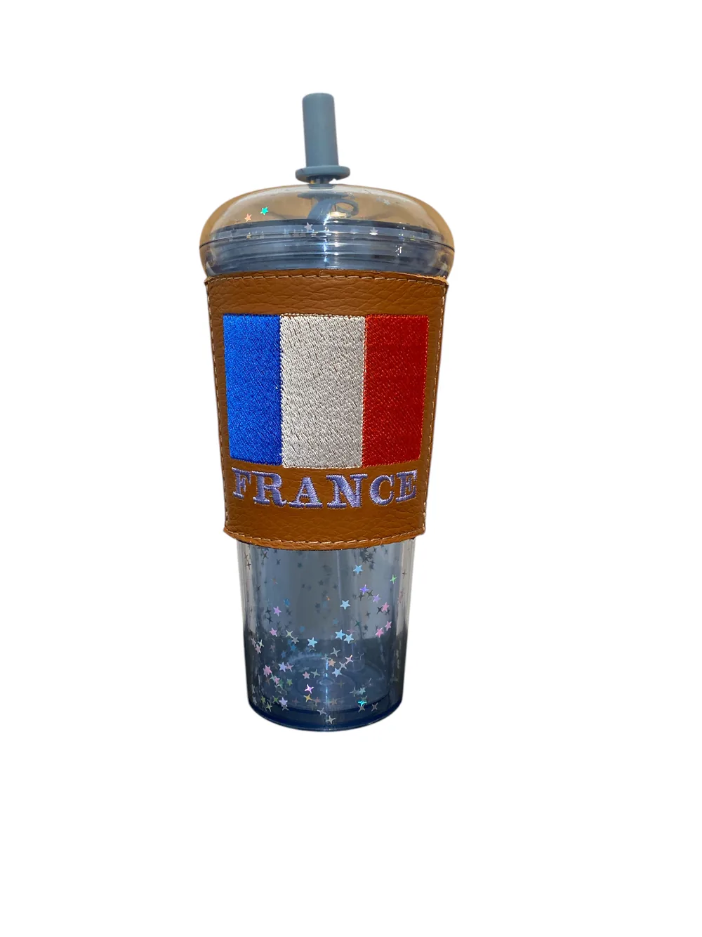 Becher-Manschette mit gestickter Frankreich-Flagge
